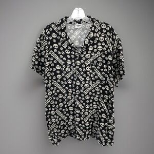 Goonies Button Down Shirt Men's 2XL Short Sleeve Casual Hawaiian